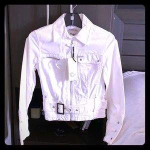 White denim firetrap jacket